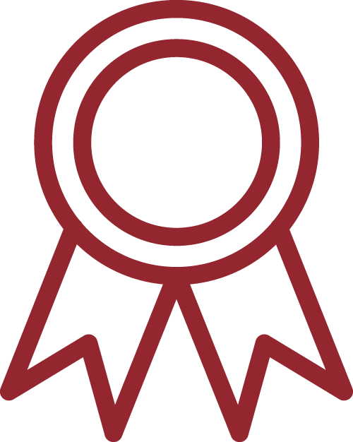 Icon of an award ribbon and medal